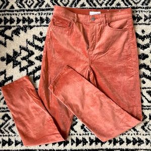 LOFT Velvet High Waisted Curvy Skinny Pants